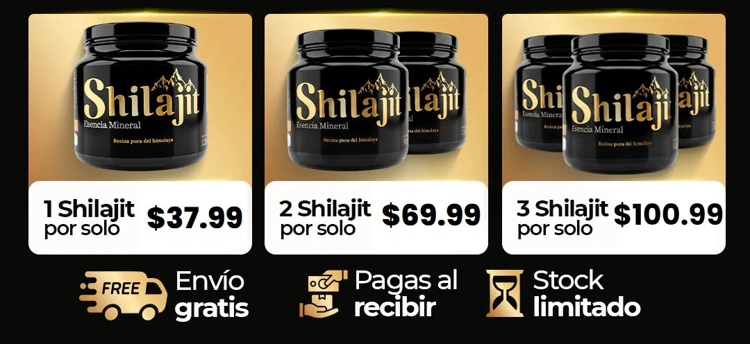 Ofertas: 1, 2 o 3 Shilajit con envío gratis y pago al recibir