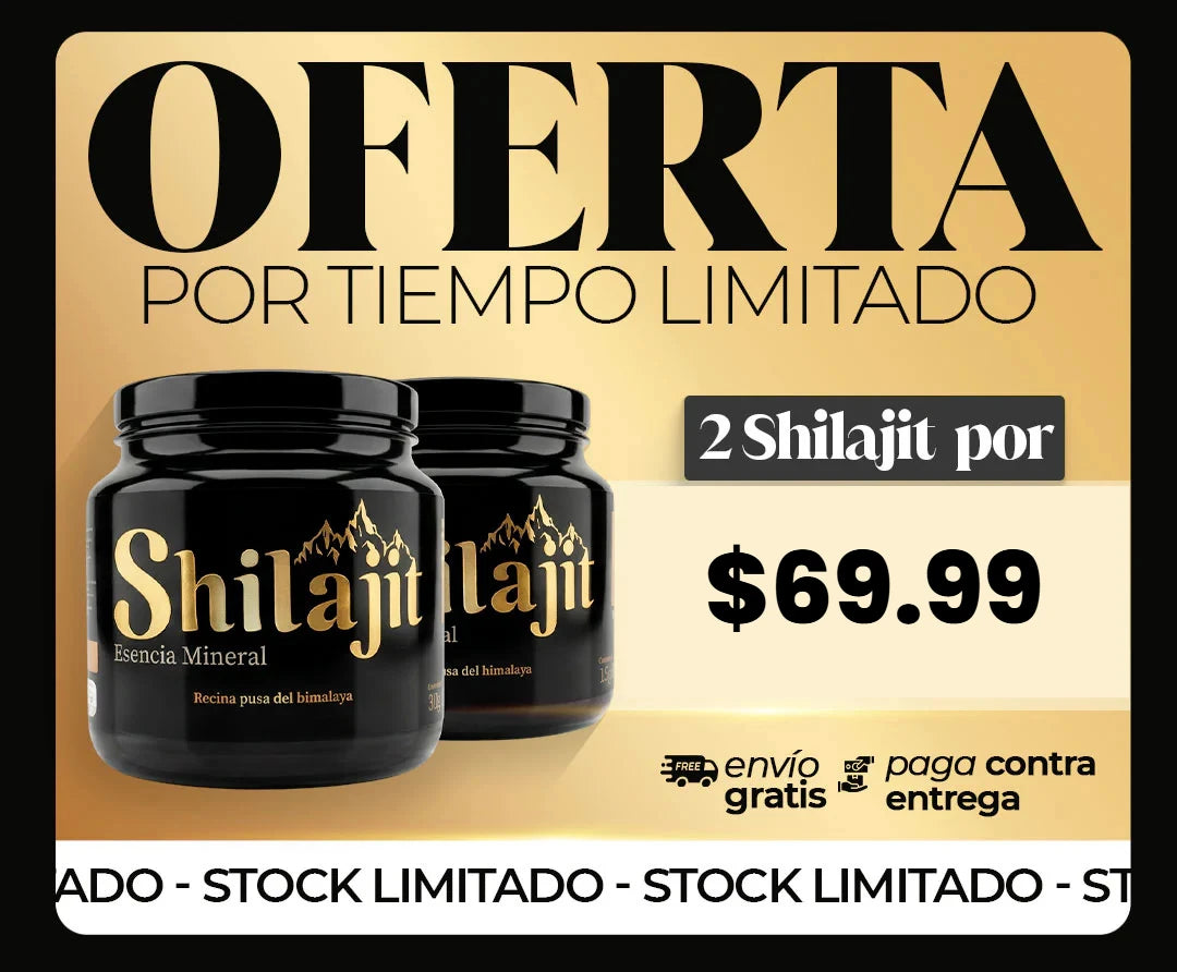 Oferta por tiempo limitado: 2 Shilajit con envío gratis y pago contra entrega